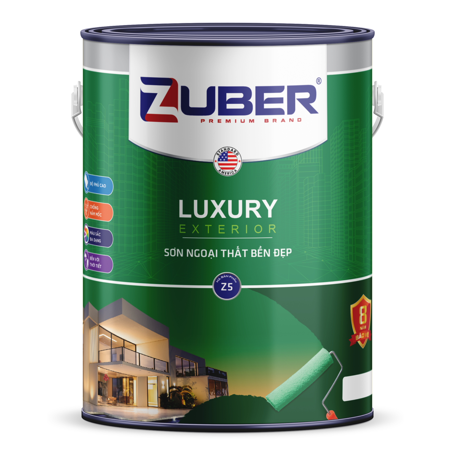 Zuber R Sơn ngoại thất bền đẹp - LUXURY Z5 - Sơn Zuberpaint