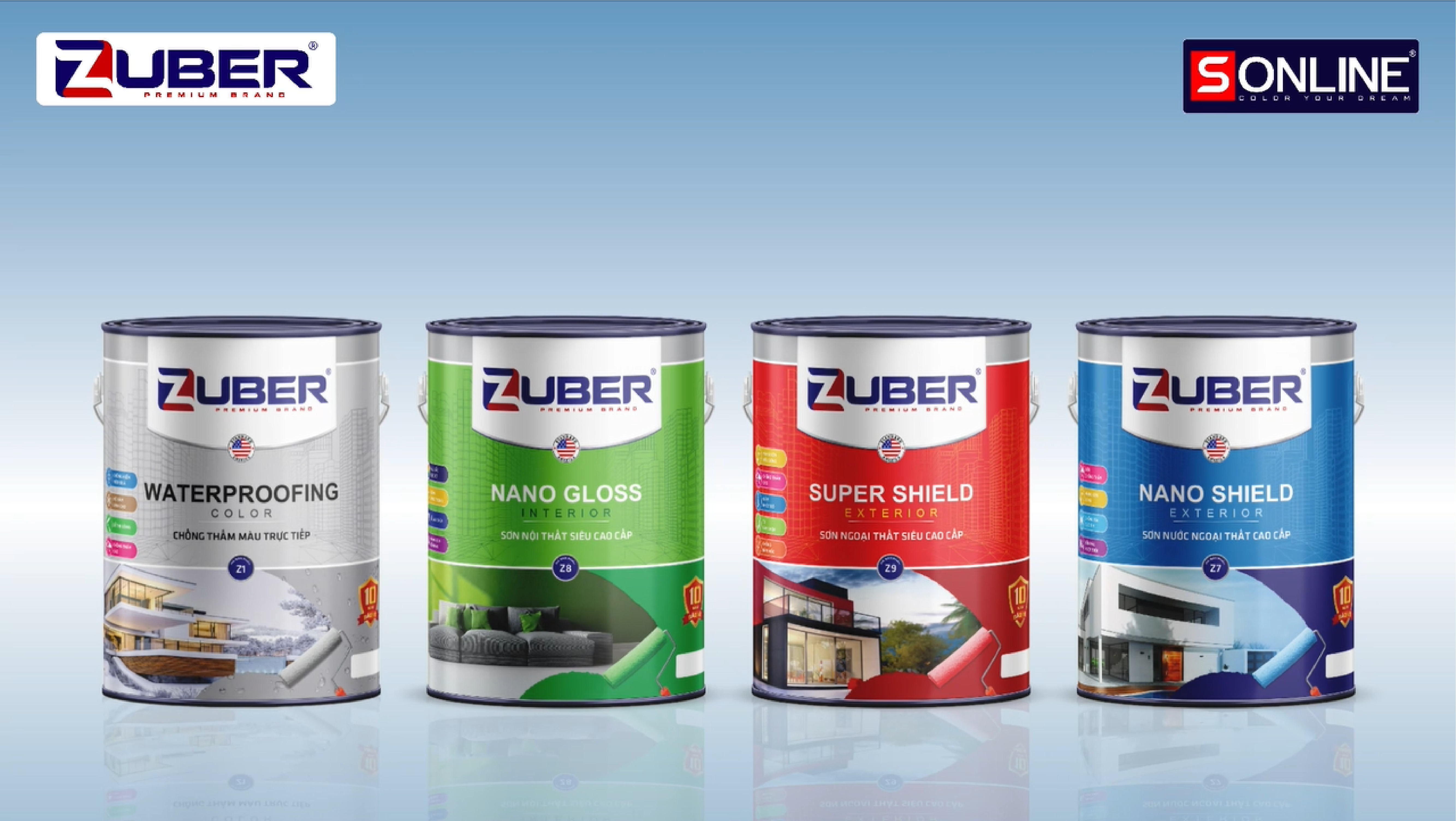 Zuber Rangsaz BỘ SẢN PHẨM SƠN CAO CẤP ZUBER - Sơn Zuberpaint